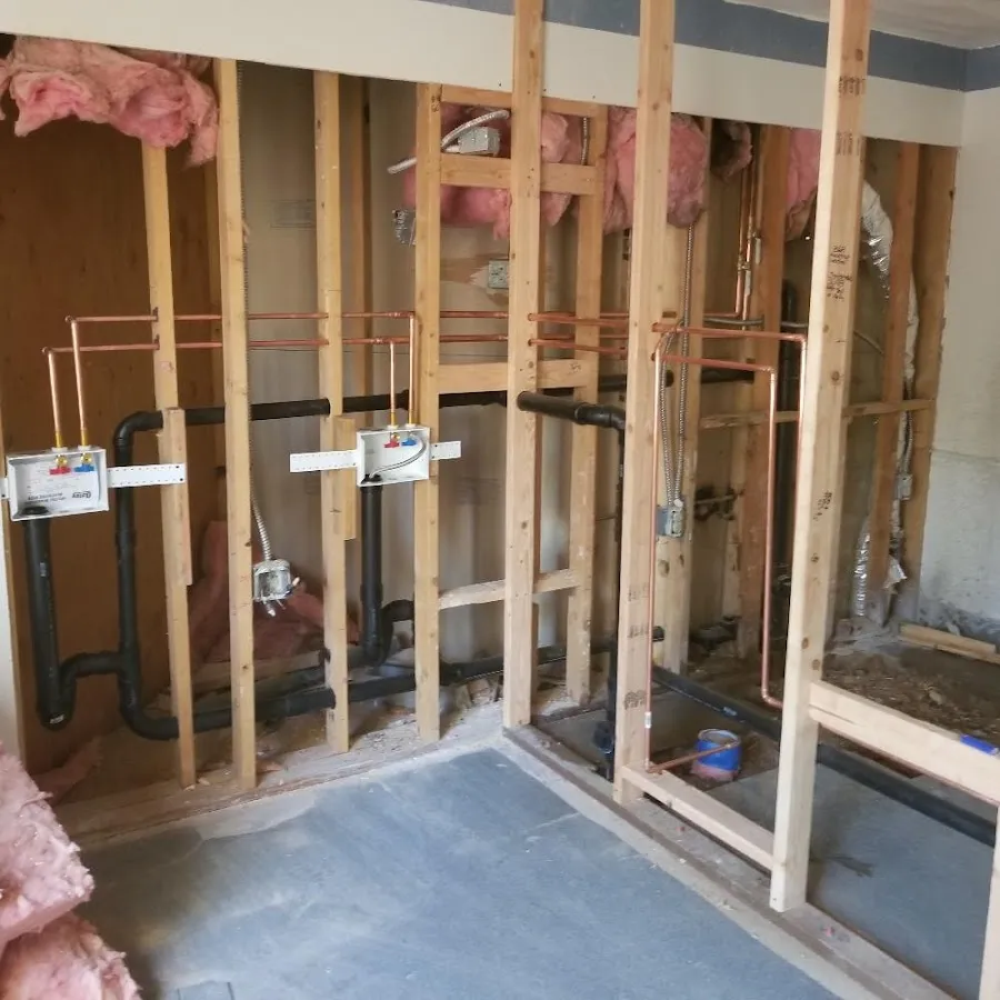 Copper pipe rough-in and plumbing installation in Wappingers Falls